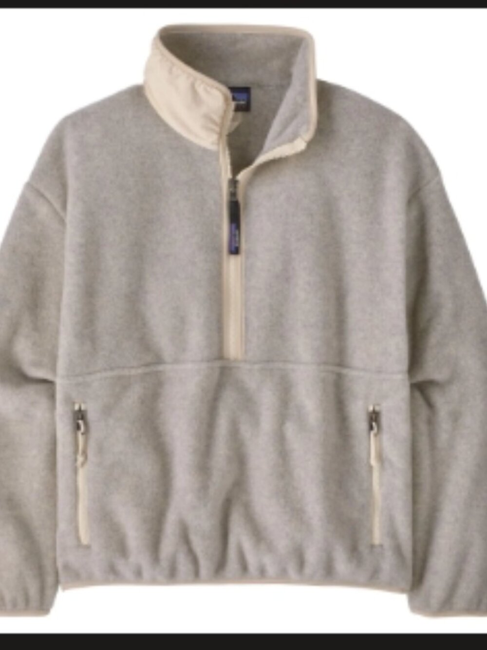 Patagonia Synchilla Marsupial Pullover Fleece Half Zip Gray Size Medium